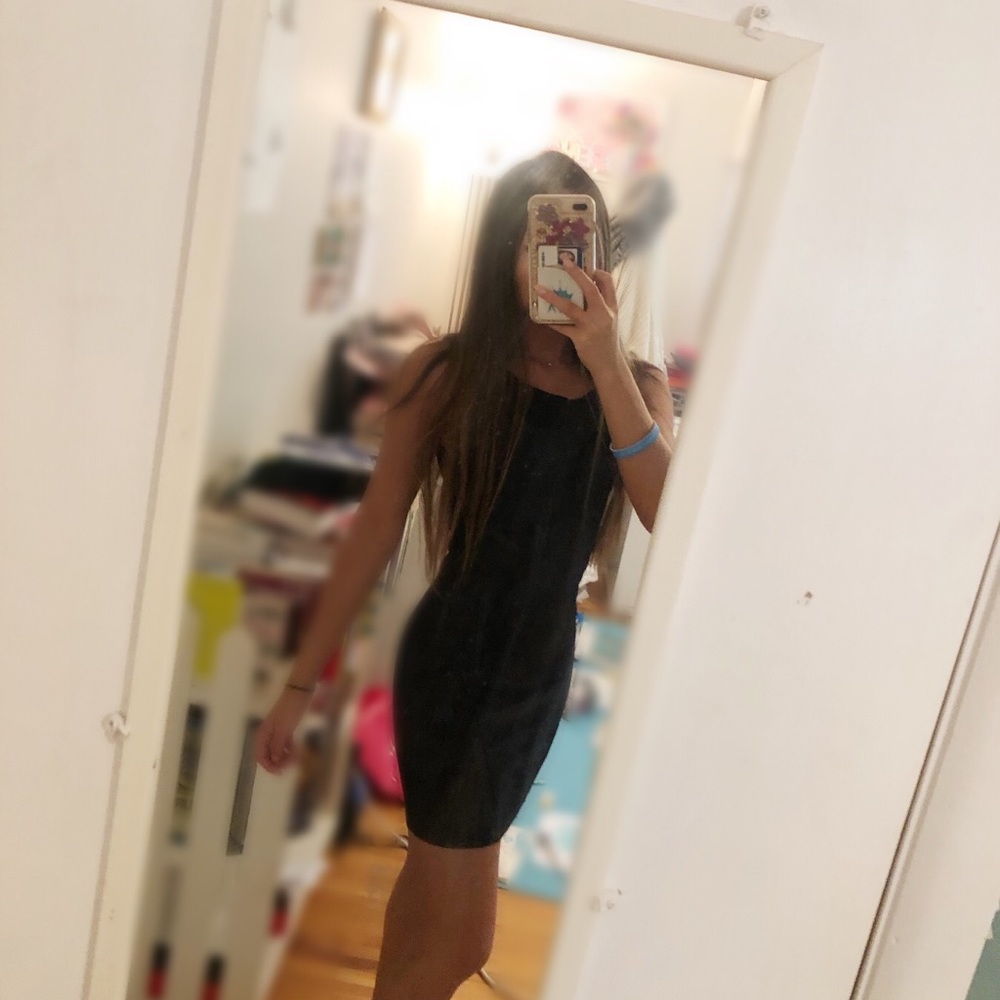 Black Mesh Bodycon Dress